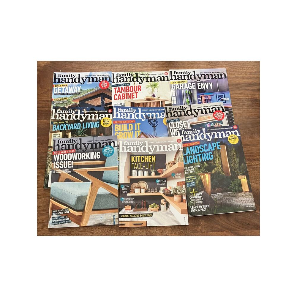 Lot of 9 Family Handyman Magazines | DIY Projects, Woodworking, Home Improvement